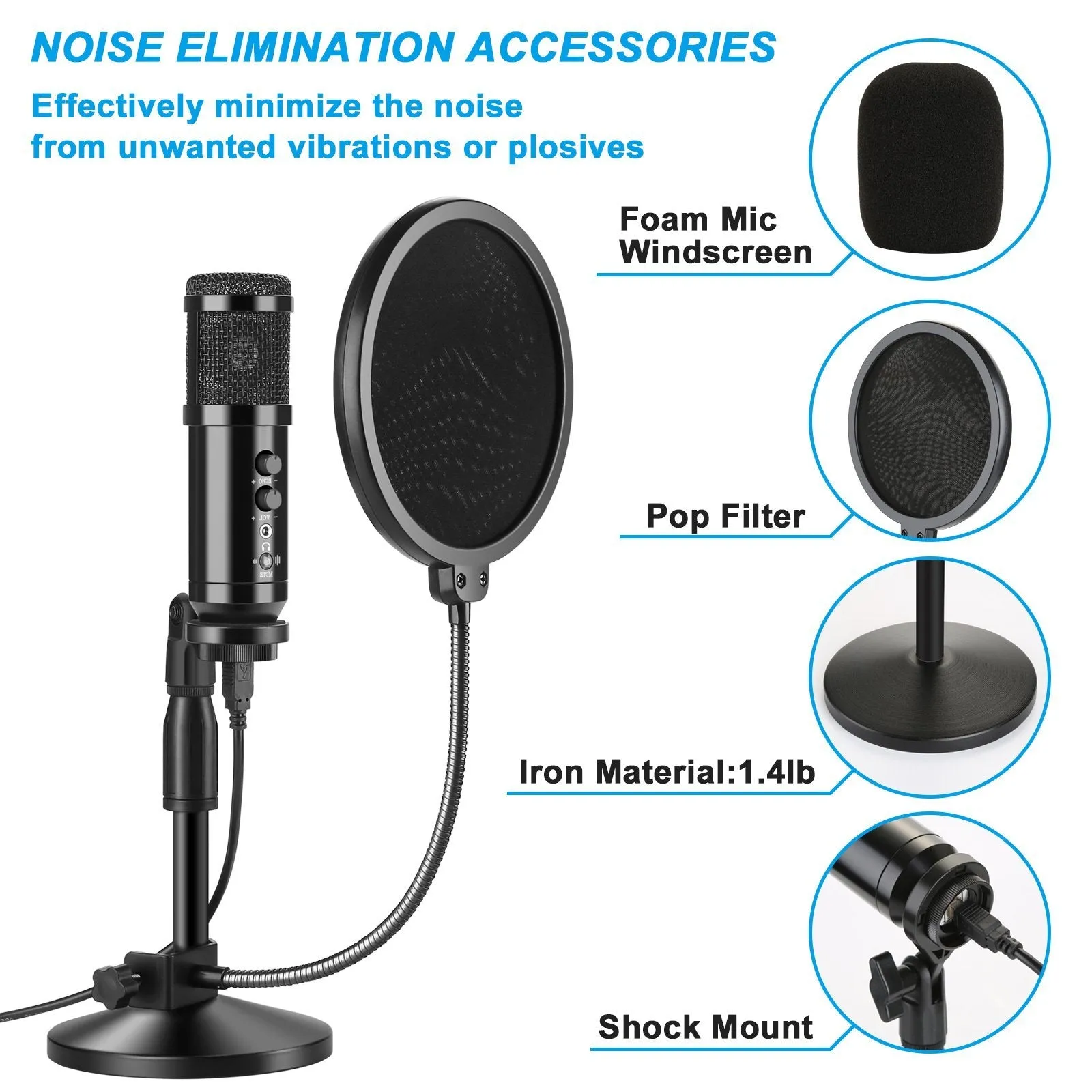 AGPtEK USB Condenser Microphone