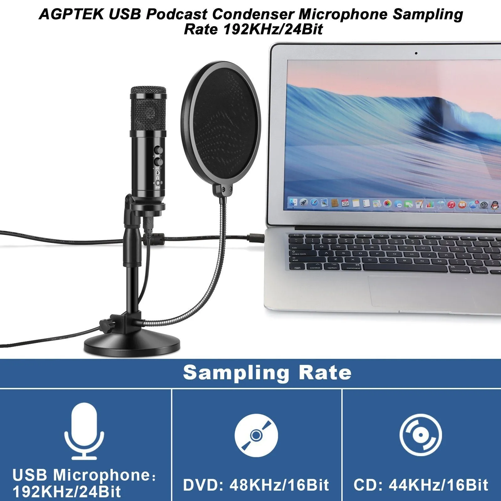 AGPtEK USB Condenser Microphone