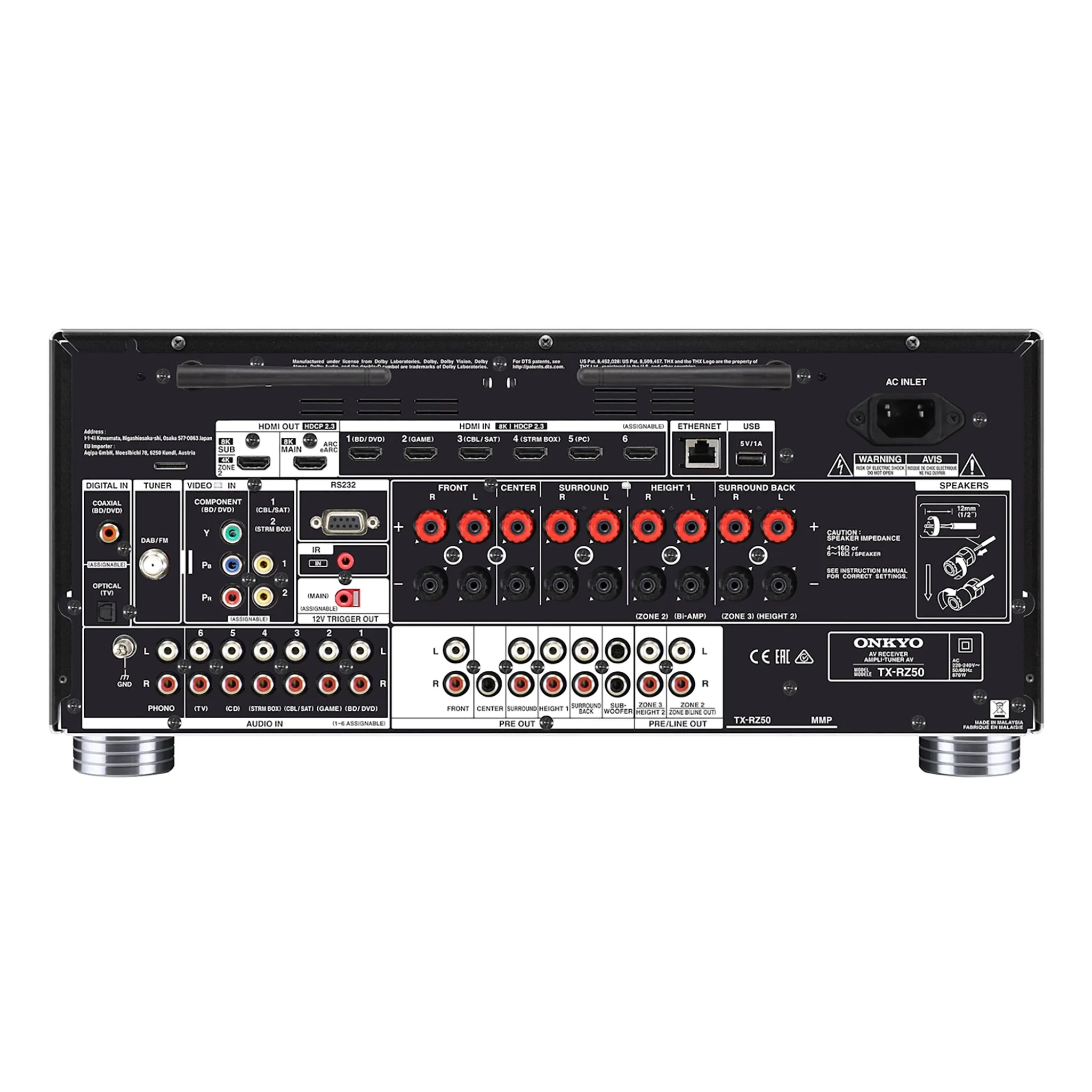 Onkyo TX-RZ50 9.2 Channel A/V Receiver