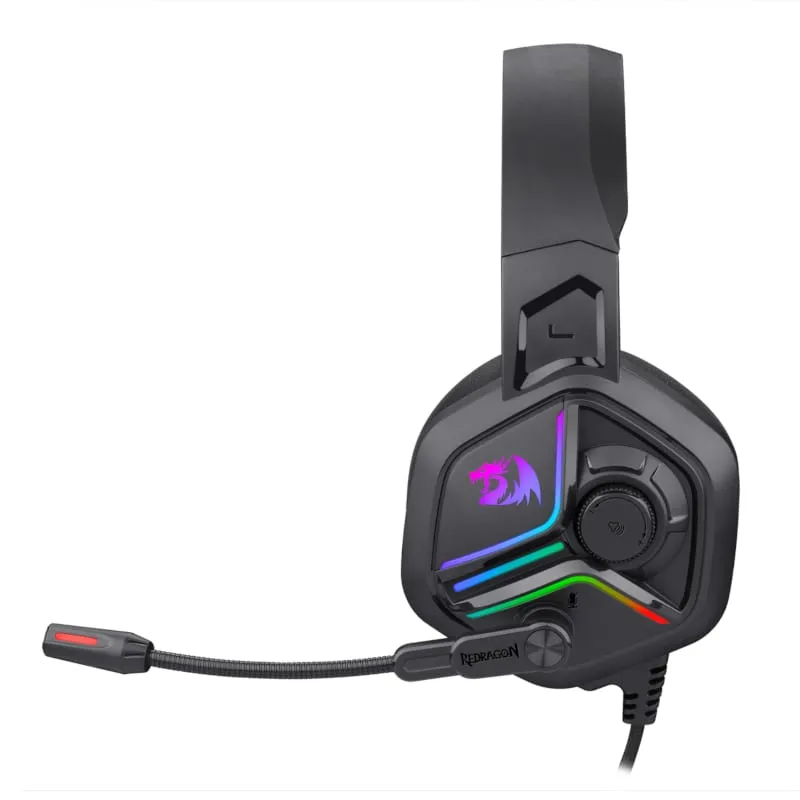 Redragon Over-Ear Ajax Aux (Mic And Headset)|Usb (Power Only) Gaming Headset - Black